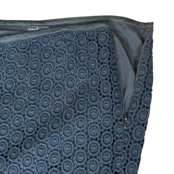 Guess by Marciano BOHO Kick Flare Black Eyelet Lace Pants Sz 6 #240N - Picture 5 of 9